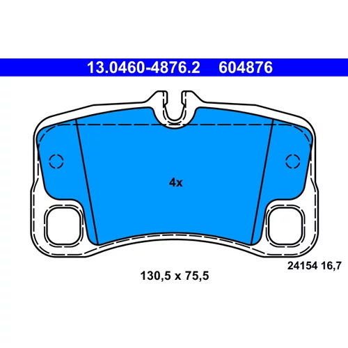 Sada brzdových platničiek kotúčovej brzdy ATE 13.0460-4876.2