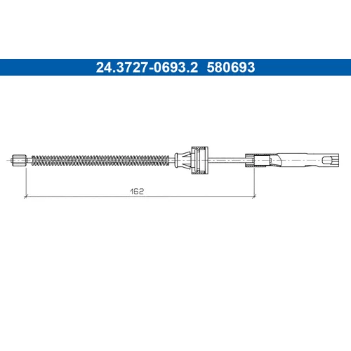 Ťažné lanko parkovacej brzdy 24.3727-0693.2 /ATE/