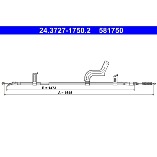 Ťažné lanko parkovacej brzdy ATE 24.3727-1750.2