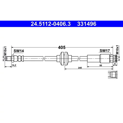 Brzdová hadica ATE 24.5112-0406.3