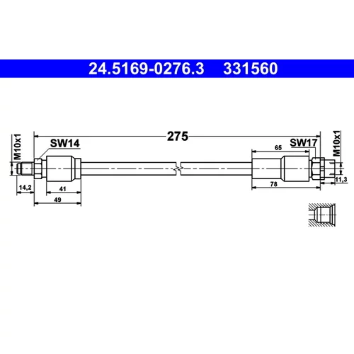 Brzdová hadica ATE 24.5169-0276.3