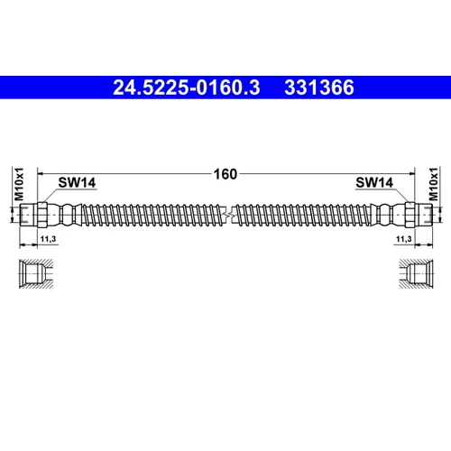 Brzdová hadica ATE 24.5225-0160.3