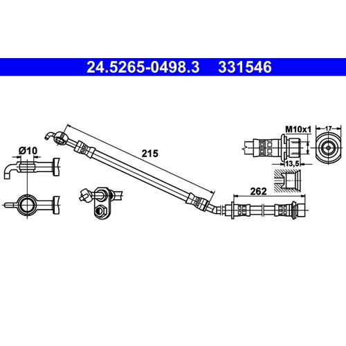 Brzdová hadica ATE 24.5265-0498.3