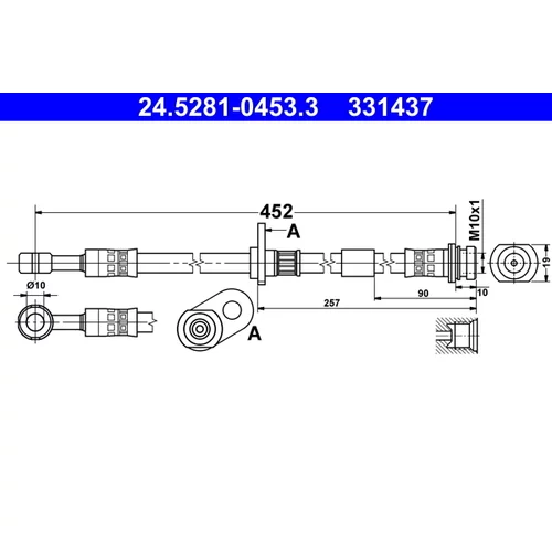 Brzdová hadica ATE 24.5281-0453.3