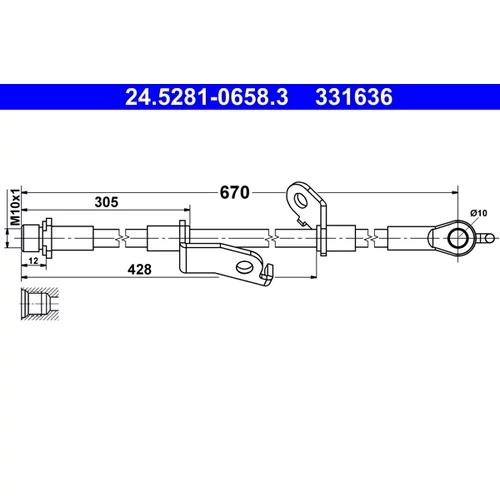 Brzdová hadica 24.5281-0658.3 /ATE/