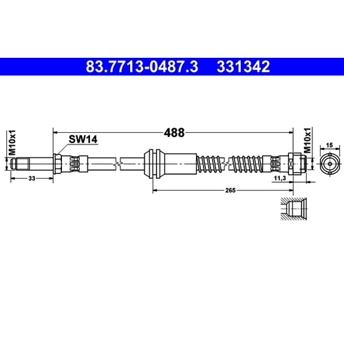 Brzdová hadica ATE 83.7713-0487.3