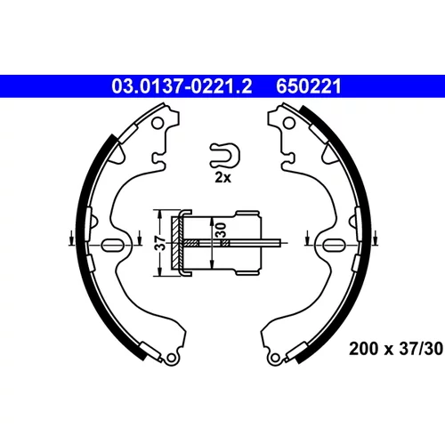 Sada brzdových čeľustí ATE 03.0137-0221.2