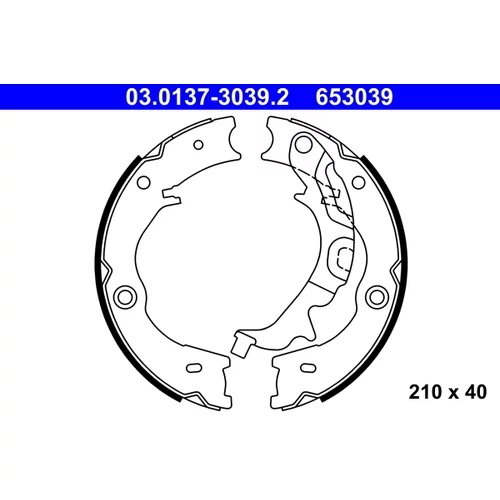 Sada brzd. čeľustí parkov. brzdy ATE 03.0137-3039.2