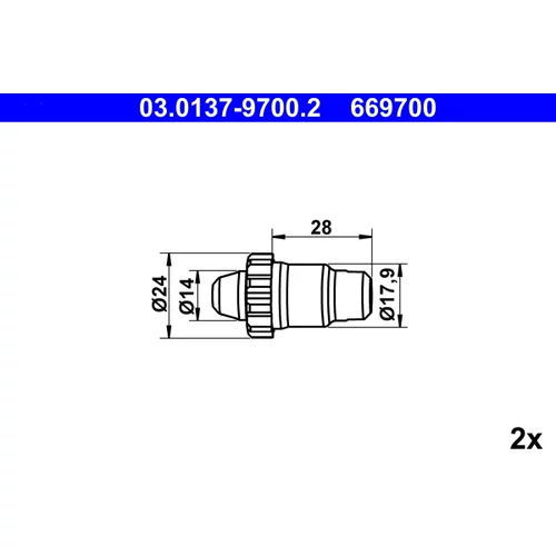 Sada príslušenstva čeľustí parkovacej brzdy ATE 03.0137-9700.2