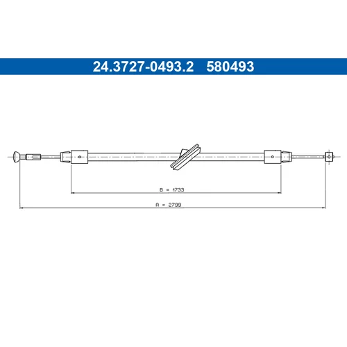Ťažné lanko parkovacej brzdy ATE 24.3727-0493.2