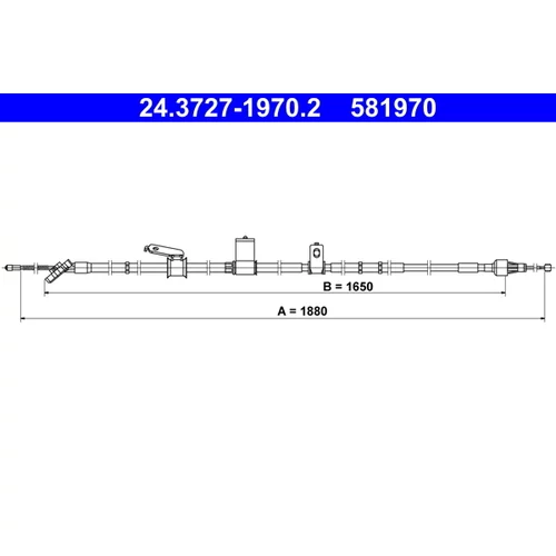 Ťažné lanko parkovacej brzdy ATE 24.3727-1970.2