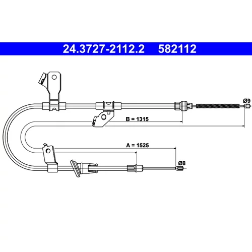 Ťažné lanko parkovacej brzdy ATE 24.3727-2112.2
