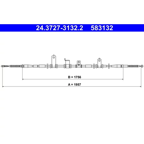 Ťažné lanko parkovacej brzdy ATE 24.3727-3132.2