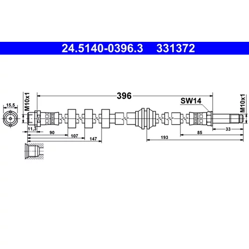 Brzdová hadica ATE 24.5140-0396.3