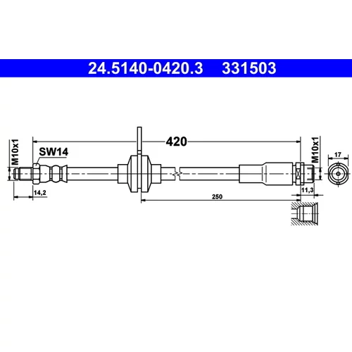 Brzdová hadica ATE 24.5140-0420.3