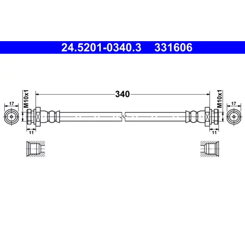 Brzdová hadica ATE 24.5201-0340.3