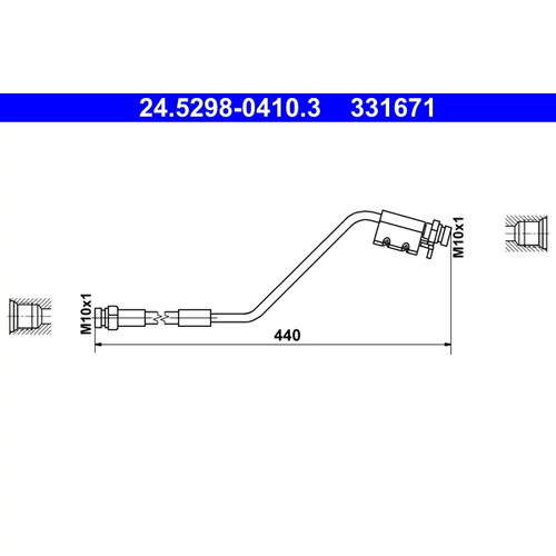 Brzdová hadica 24.5298-0410.3 /ATE/