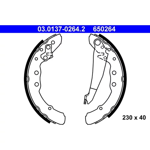 Sada brzdových čeľustí ATE 03.0137-0264.2