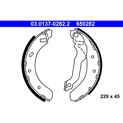 Sada brzdových čeľustí ATE 03.0137-0282.2