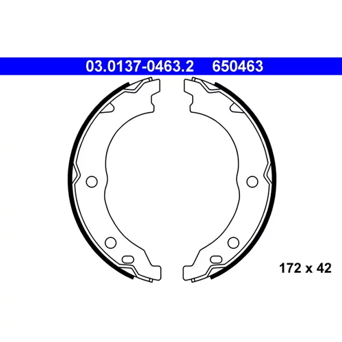 Sada brzd. čeľustí parkov. brzdy ATE 03.0137-0463.2