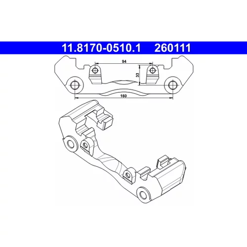 Držiak brzdového strmeňa ATE 11.8170-0510.1
