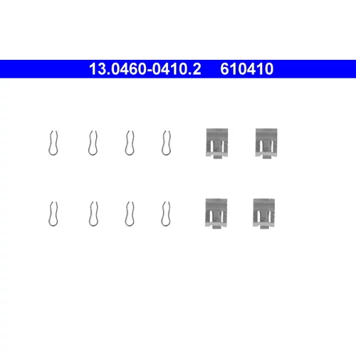 Sada príslušenstva obloženia kotúčovej brzdy ATE 13.0460-0410.2