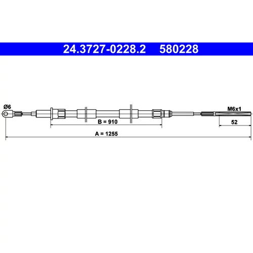Ťažné lanko parkovacej brzdy ATE 24.3727-0228.2