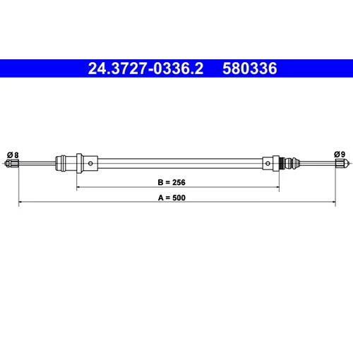Ťažné lanko parkovacej brzdy ATE 24.3727-0336.2