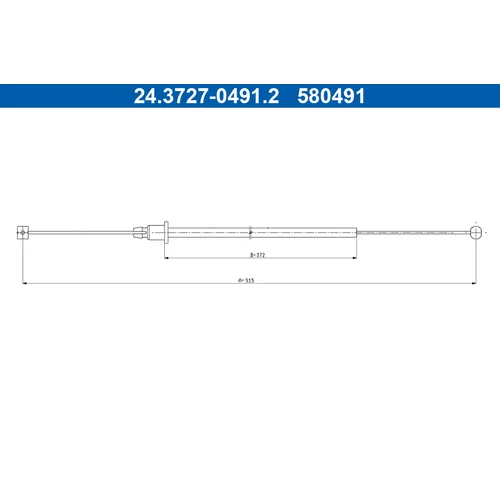 Ťažné lanko parkovacej brzdy ATE 24.3727-0491.2