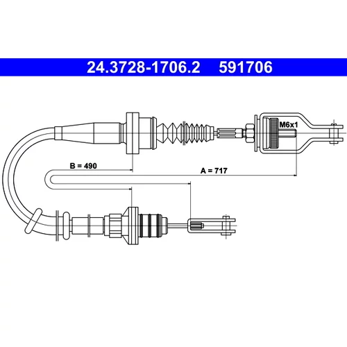 Lanko ovládania spojky ATE 24.3728-1706.2