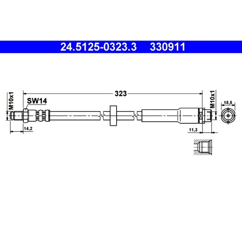 Brzdová hadica ATE 24.5125-0323.3