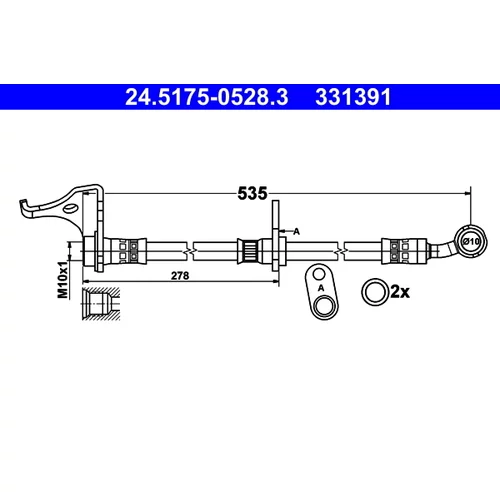 Brzdová hadica ATE 24.5175-0528.3