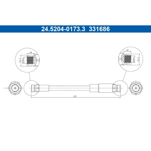 Brzdová hadica ATE 24.5204-0173.3