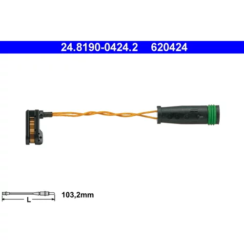 Výstražný kontakt opotrebenia brzdového obloženia ATE 24.8190-0424.2