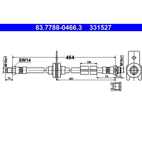 Brzdová hadica ATE 83.7788-0466.3