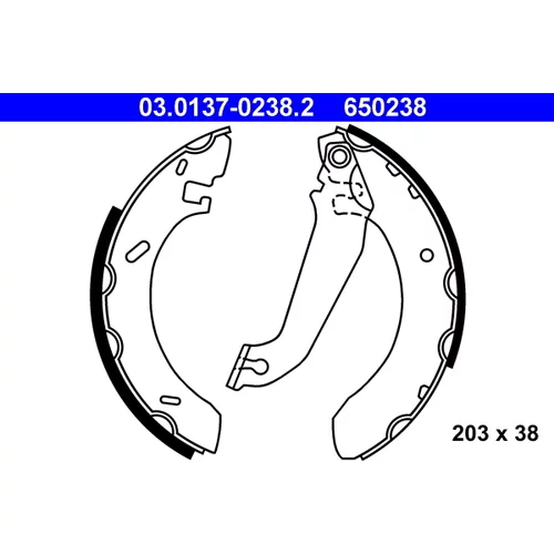 Sada brzdových čeľustí ATE 03.0137-0238.2