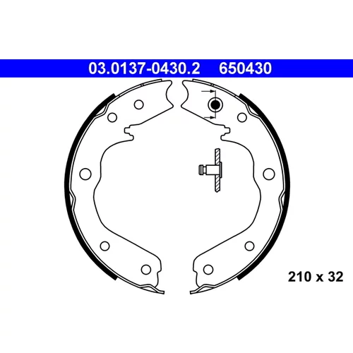 Sada brzd. čeľustí parkov. brzdy ATE 03.0137-0430.2