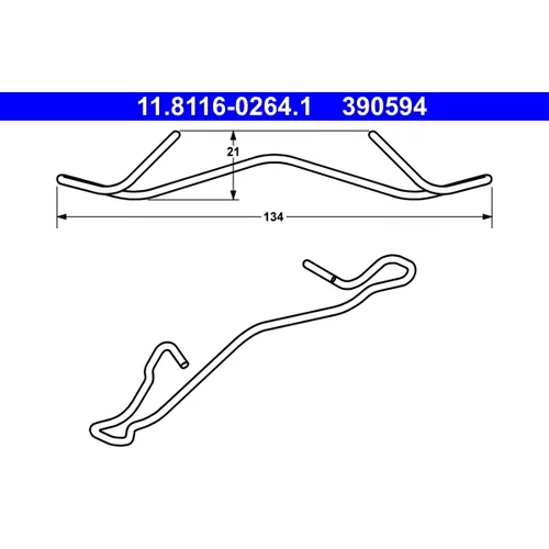 Pružina brzdového strmeňa ATE 11.8116-0264.1