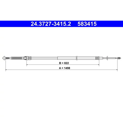 Ťažné lanko parkovacej brzdy ATE 24.3727-3415.2