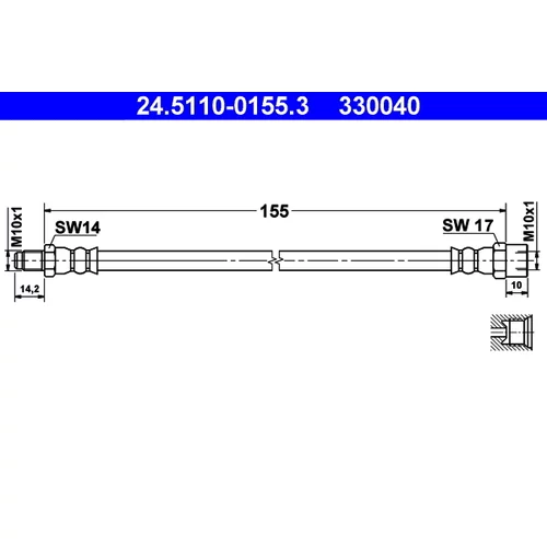 Brzdová hadica ATE 24.5110-0155.3