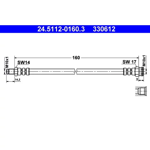 Brzdová hadica ATE 24.5112-0160.3