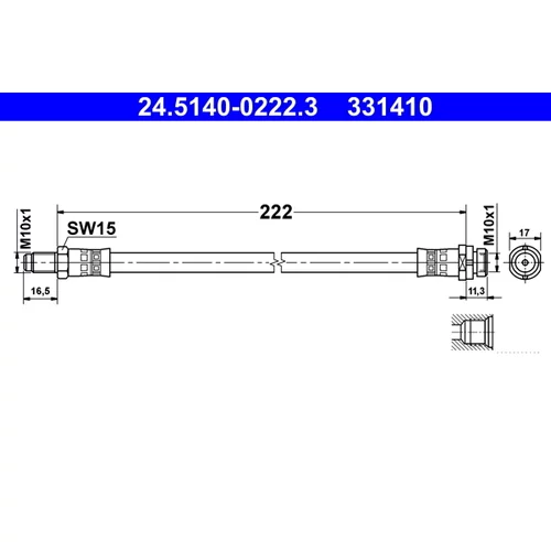 Brzdová hadica ATE 24.5140-0222.3