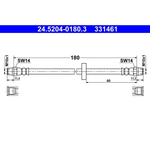 Brzdová hadica ATE 24.5204-0180.3