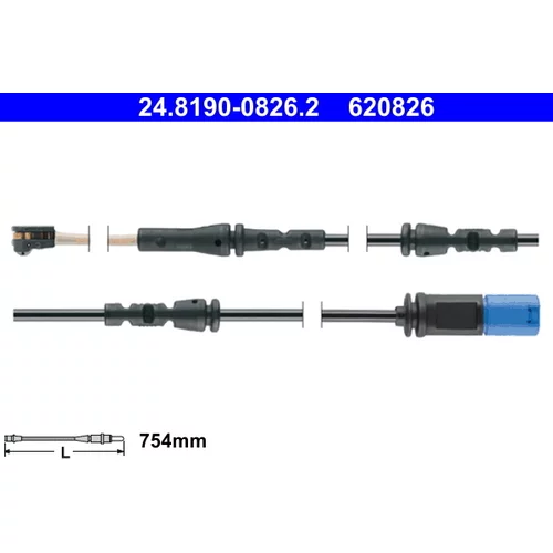 Výstražný kontakt opotrebenia brzdového obloženia ATE 24.8190-0826.2