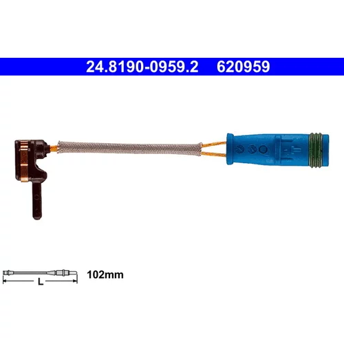 Výstražný kontakt opotrebenia brzdového obloženia ATE 24.8190-0959.2