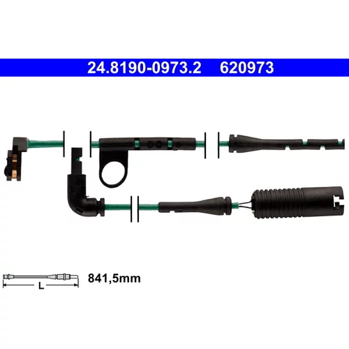 Výstražný kontakt opotrebenia brzdového obloženia ATE 24.8190-0973.2
