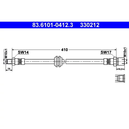Brzdová hadica ATE 83.6101-0412.3