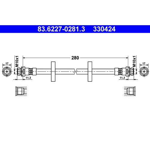 Brzdová hadica ATE 83.6227-0281.3