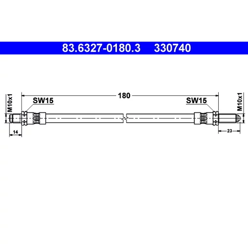 Brzdová hadica ATE 83.6327-0180.3