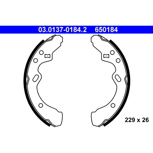 Sada brzdových čeľustí ATE 03.0137-0184.2